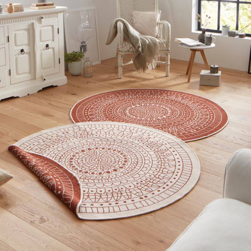 Porto Round Reversible Indoor-Outdoor Rug