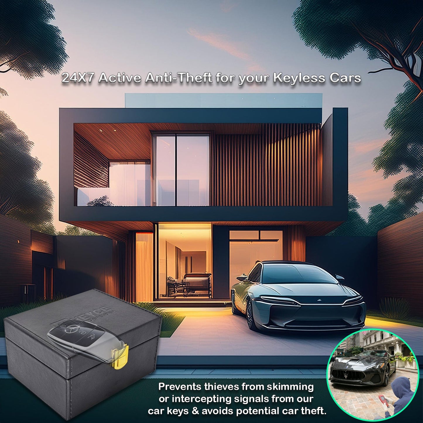RFIDefender Faraday Box, Keyless Car Key Fob Safe Protector Box, RFID Signal Blocker Car Anti-Theft