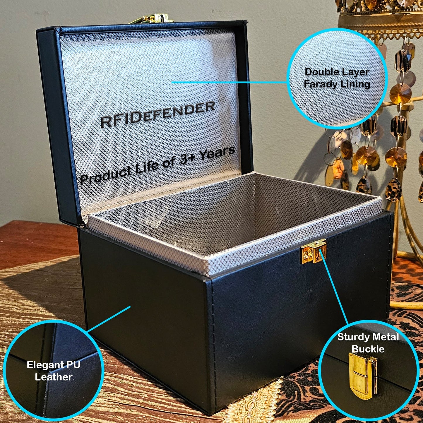 RFIDefender Faraday Box, Keyless Car Key Fob Safe Protector Box, RFID Signal Blocker Car Anti-Theft