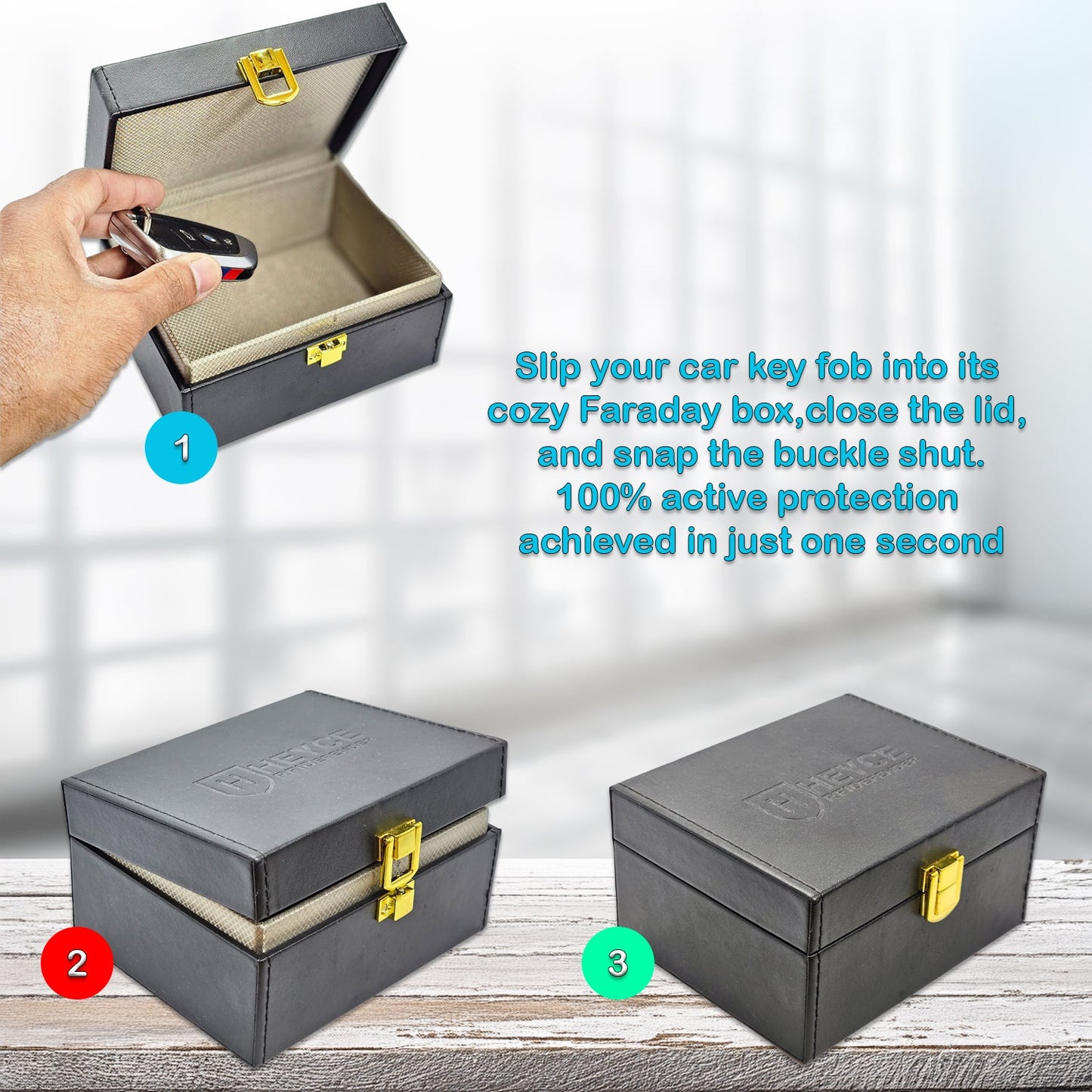 RFIDefender Faraday Box, Keyless Car Key Fob Safe Protector Box, RFID Signal Blocker Car Anti-Theft