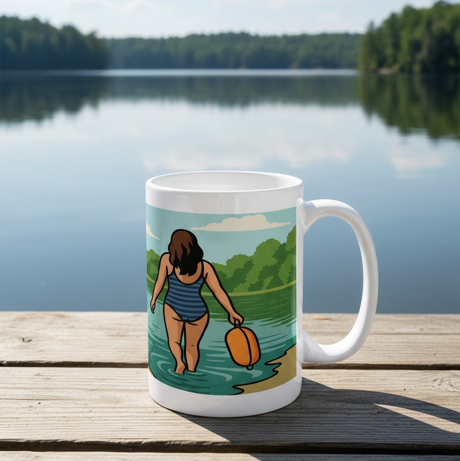 Wild Swim Wanker – 15oz Ceramic Hiking Mug