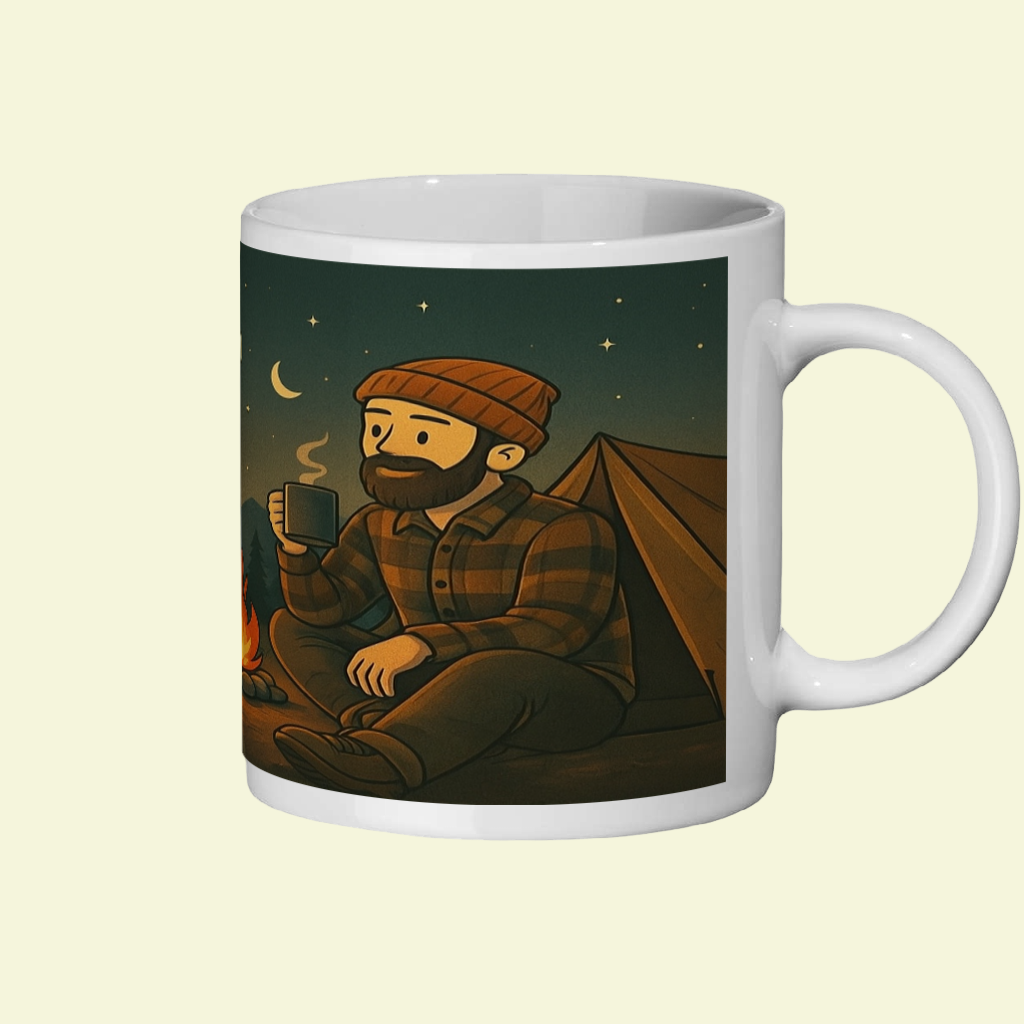 Brewed for the Wild Night – 11oz Ceramic Hiking Mug