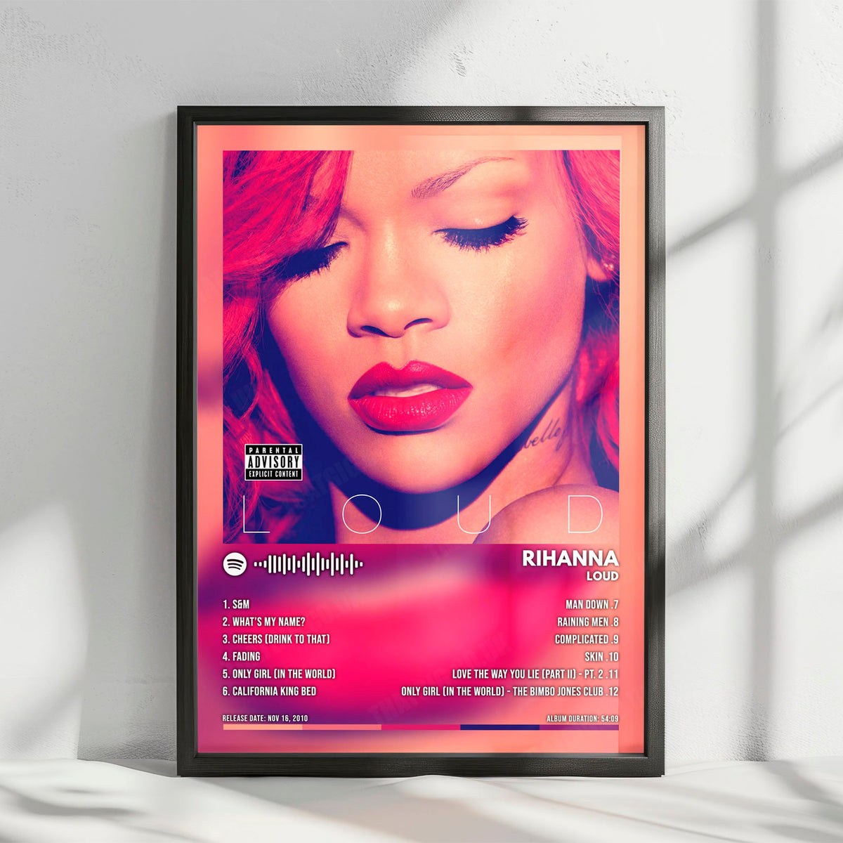 Rihanna "Loud" Album Cover Poster - with Complete Tracklist