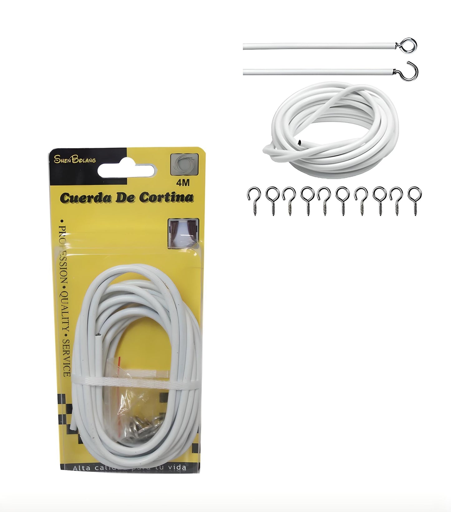 Elegant White Net Curtain Wire for Indoor Outdoor Use