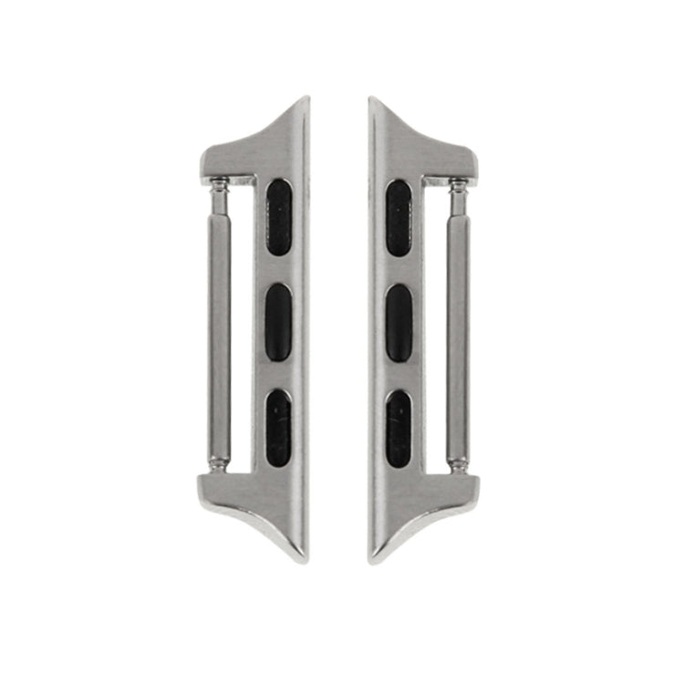 2 PCS for Apple Watch 42mm Metal Strap Connector Metal Buckle, Silver