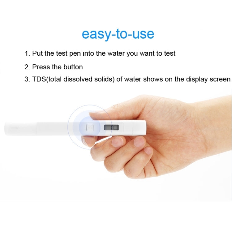 Original Xiaomi Superb Accurate Mini Exquisite Easy-to-use Water Purity Tester Water Quality TDS Tester(White)