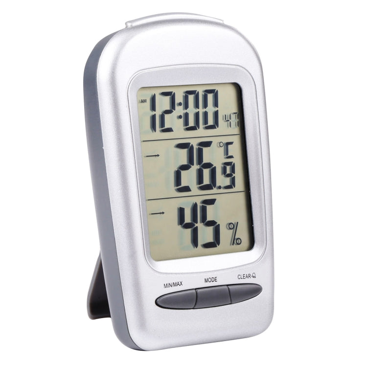 LCD Digital Desk Indoor Thermometer Hygrometer with Date / Clock / Freezing Warning, W240