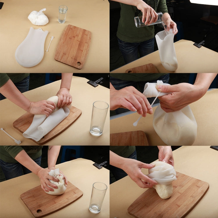Silicone Kneading Dough Bag Dough Making Flour Mixer Maker Kitchen Tools for Pasta Flour Food, Size: 32.5cm x 23cm, Silicone Dough Bag