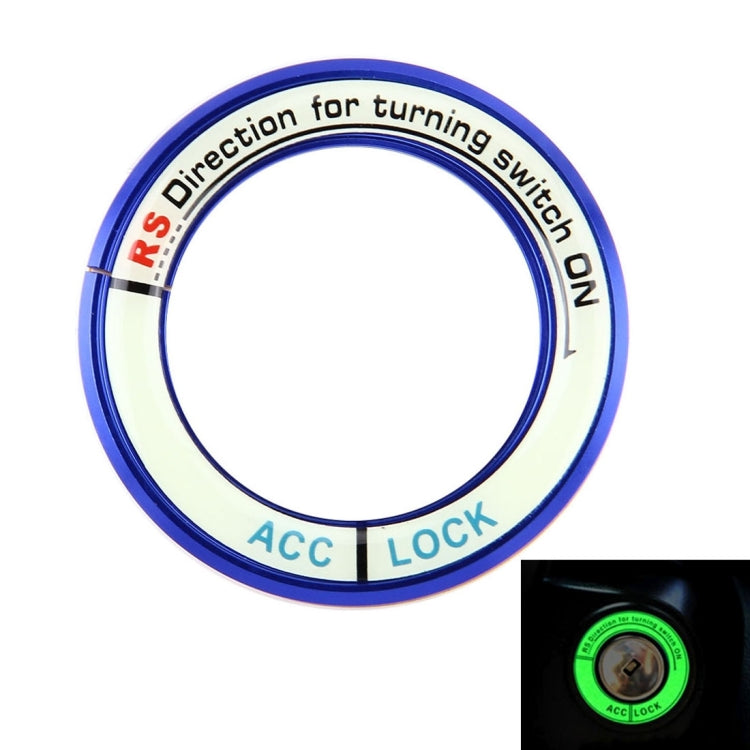 Fluorescent Aluminum Alloy Ignition Key Ring, Inside Diameter: 3.4cm