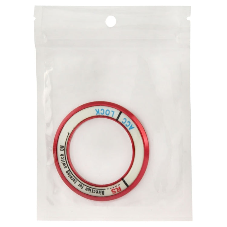 Fluorescent Aluminum Alloy Ignition Key Ring, Inside Diameter: 3.4cm