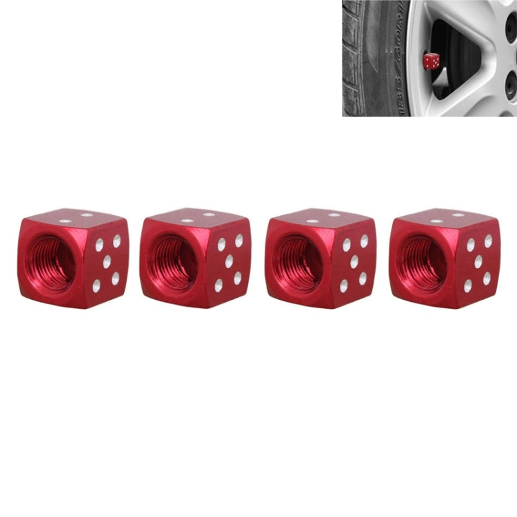 Universal 8mm Dice Style Aluminium Alloy Car Tire Valve Caps, Pack of 4, Dice Style  5, Dice Style 4, Dice Style, Dice Shape 5, Dice Style 5