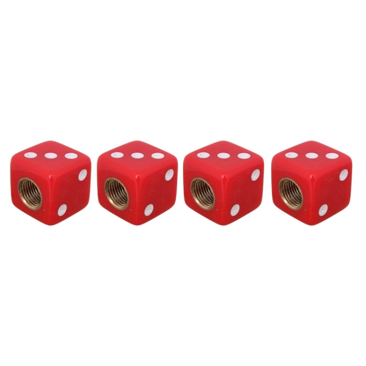 Universal 8mm Dice Style Plastic Car Tire Valve Caps, Pack of 4, Dice Shape 3 Magenta, Dice Shape 3, Dice Style 3