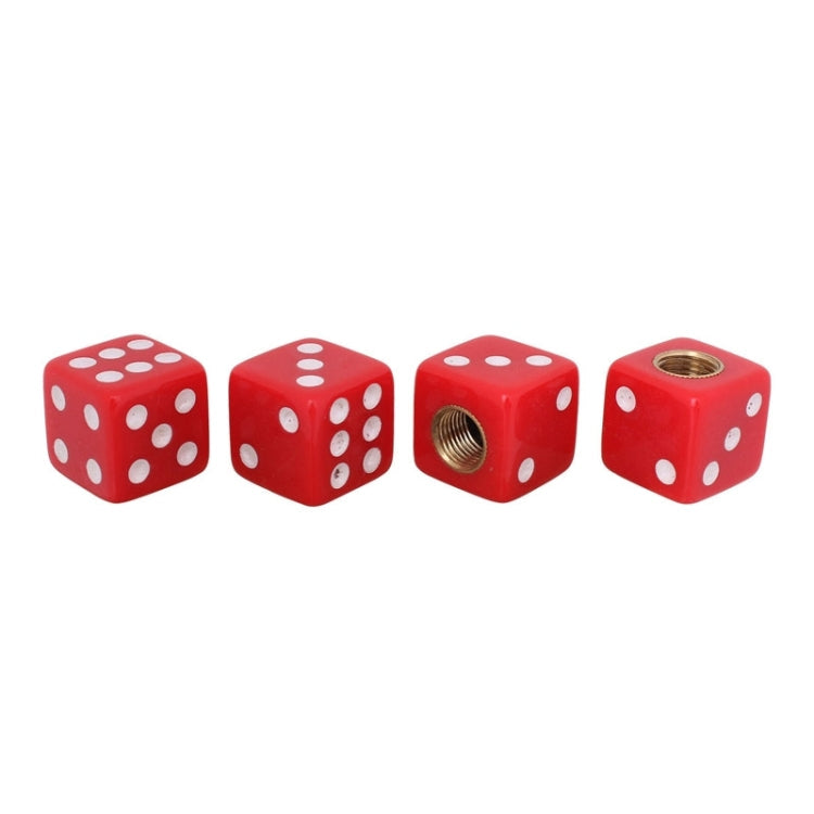 Universal 8mm Dice Style Plastic Car Tire Valve Caps, Pack of 4, Dice Shape 3 Magenta, Dice Shape 3, Dice Style 3