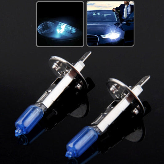 Halogen Bulb, Super White Car Headlight Bulb, 12 V / 55W, 6000K 1700 LM (Pair), H1, H4, 9005, 9006, H7, H11