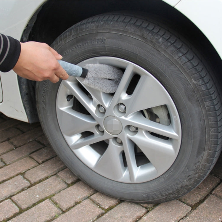 KANEED Car Wheel Tire Rim Scrub Brush Hub Clean Wash Brush Car Truck Motorcycle Bike Washing Cleaning Tool