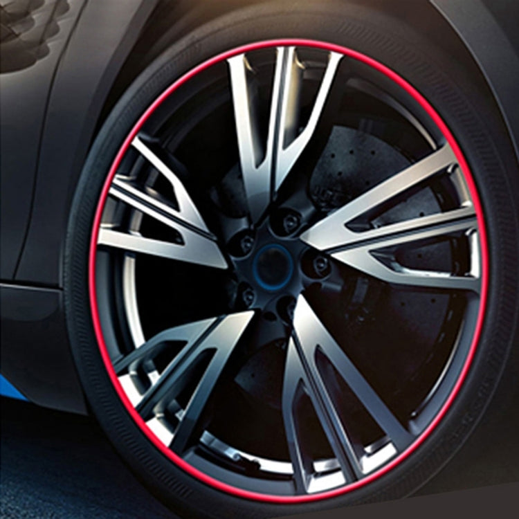 Universal Decorative Scratchproof Stickup 8M Flexible Car Wheel Hub TRIM Mouldings Decoration Strip, 15 inch, 8m