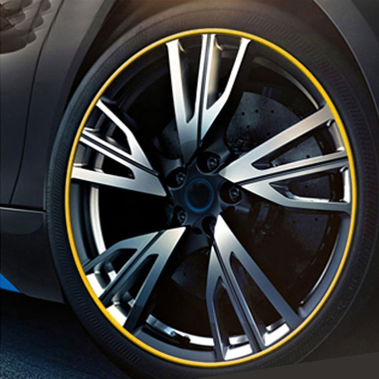 Universal Decorative Scratchproof Stickup 8M Flexible Car Wheel Hub TRIM Mouldings Decoration Strip, 15 inch, 8m