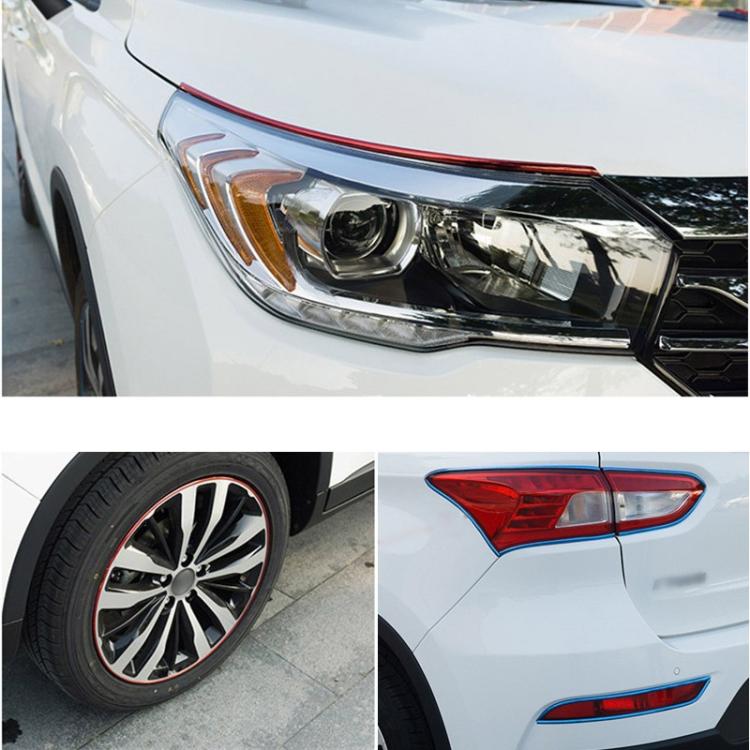 Universal Decorative Scratchproof Stickup 8M Flexible Car Wheel Hub TRIM Mouldings Decoration Strip, 15 inch, 8m