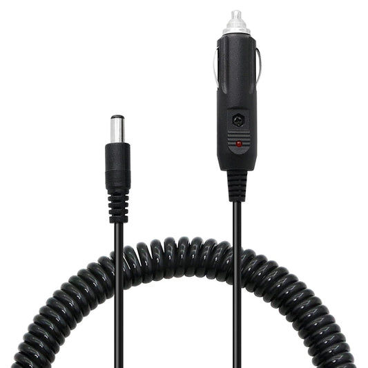 2A 5.5 x 2.1mm DC Power Supply Adapter Plug Coiled Cable Car Charger, Length: 40-140cm, 5.5 x 2.1mm