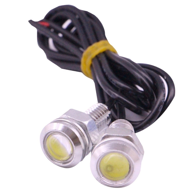 2 PCS 2x 2W Waterproof Eagle Eye Light White LED Light for Vehicles, Cable Length: 60cm