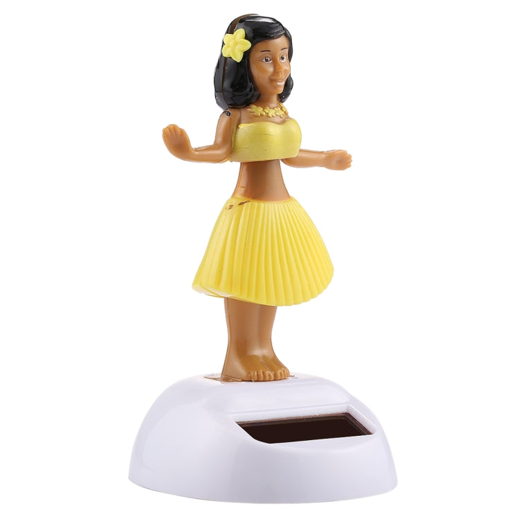 Solar Powered Bobble Head Dancing Toy Car Decoration Ornament Cute Hula Princess