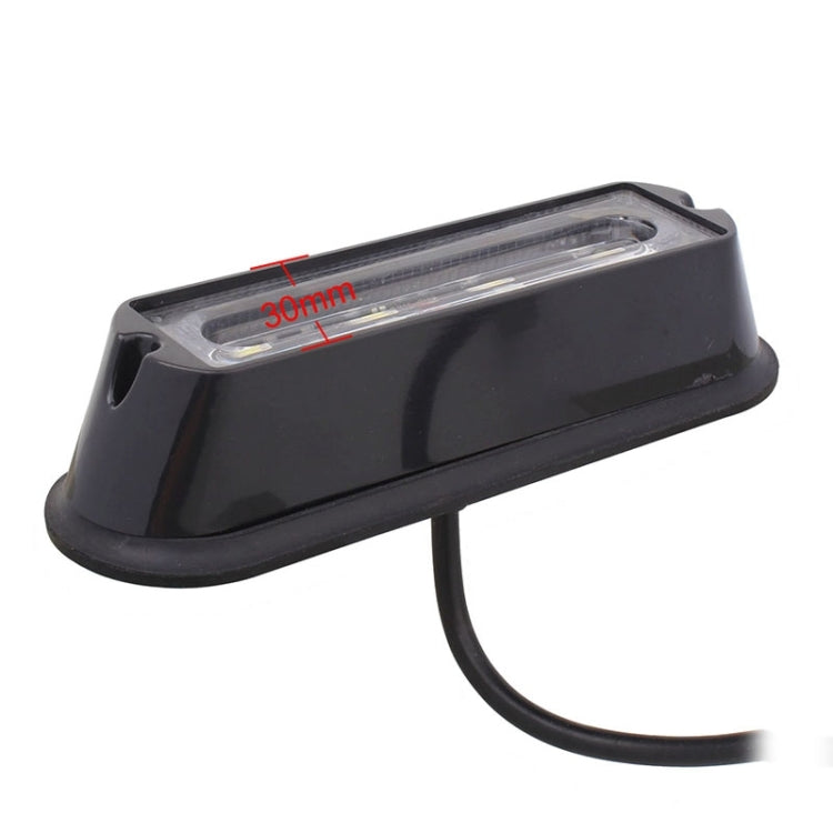 12W 720LM 4-LED 18 Flash Patterns Car Strobe Emergency Warning Light Lamp, DC 12V, 4-LED Yellow Light