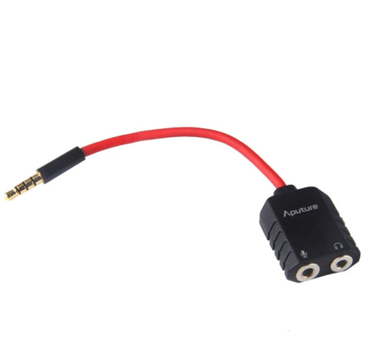 Aputure 3.5mm Audio Y Male to 2 Female Headset Mic Splitter Cable, 3.5mm Male to 2 Female
