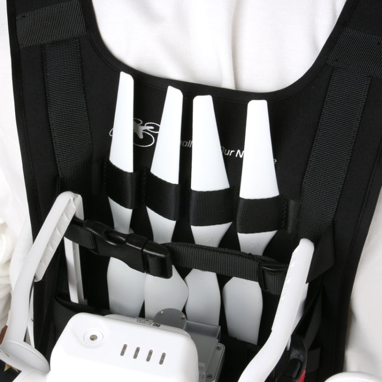 Shoulder Backpack for DJI Phantom 1/2/3/4 & Vision+ with Neck Strap, Holds Quadcopter, Remote, Battery, and Propellers (Black)