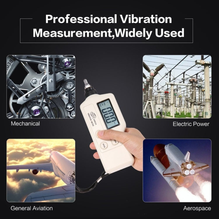 BENETECH GM63A Vibration Meter Digital Tester Vibrometer Analyzer Acceleration Velocity, BENETECH GM63A