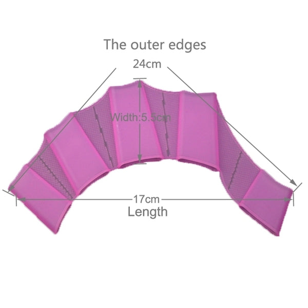 Silicone Swimming Web Fins Hand Flippers Training Gloves, M, Size: M Magenta, Size: M Blue