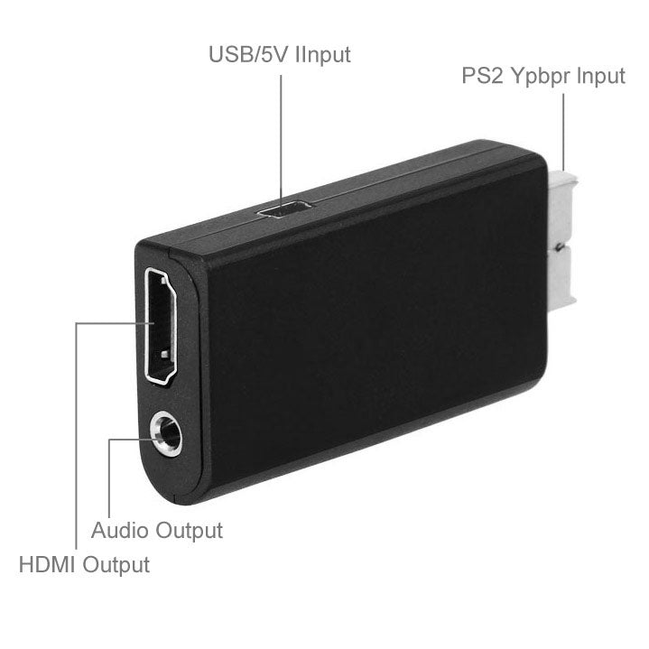 Mini PS2 to HDMI Box Audio Video Digital Converter Adapter, Mini PS2 to HDMI
