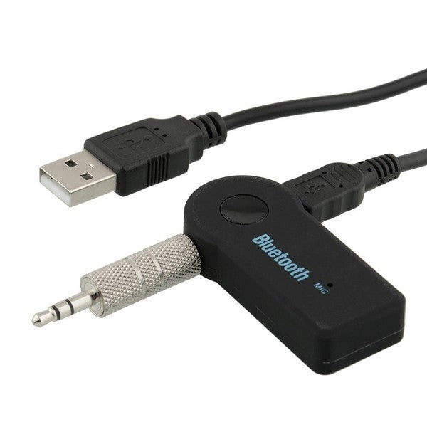 Car Bluetooth Handsfree Music Mic Receiver For iPhone, Galaxy, Sony, Lenovo, HTC, Huawei, and other Smartphones