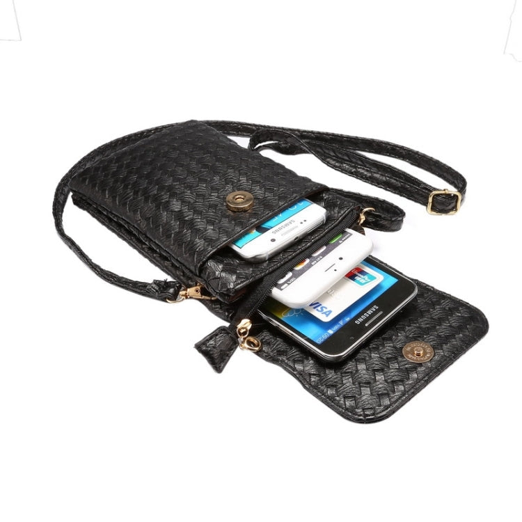 Woven Texture Universal Vertical Style Universal PU Leather Carrying Bag for iPhone 6s Plus / 6 Plus, Galaxy Note 5 & Note 4 & Note 3 / A8 / S6 edge / S6 edge+, Huawei P8 / P7 / Honor 6 Plus