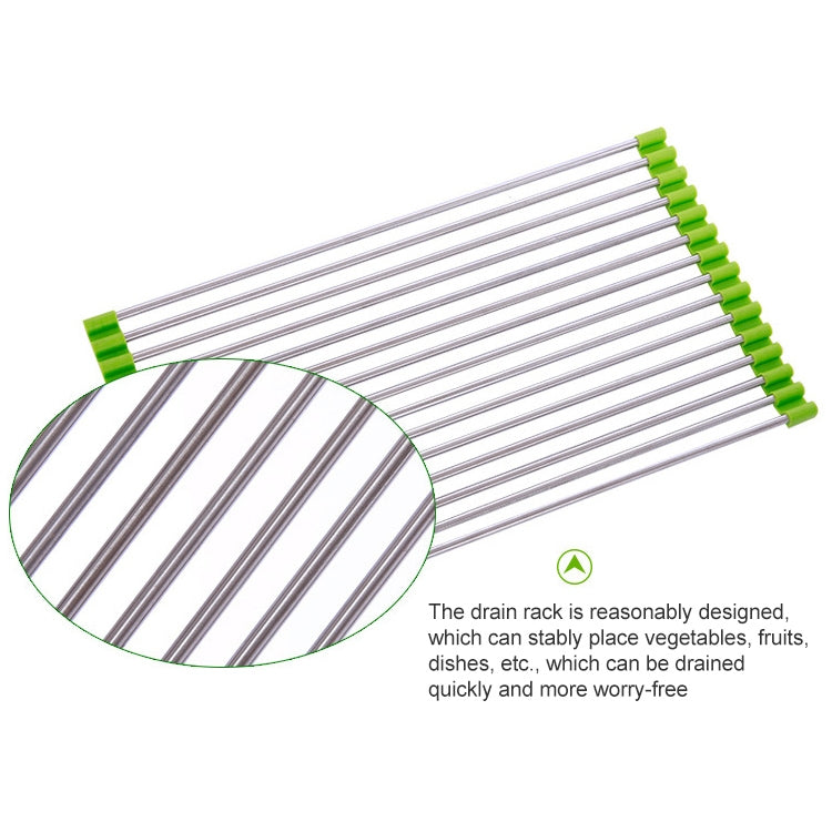 40x24x0.9cm Stainless Steel Folding Drain Rack, Folding Drain Rack