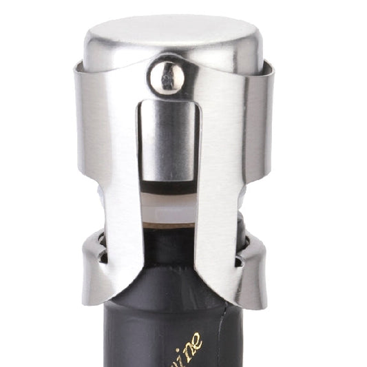 Novel Stainless Steel Champagne Wine Bottle Stopper Plugger Cork Keeping Fresh Gadget, 1PC Wine Bottle Stopper