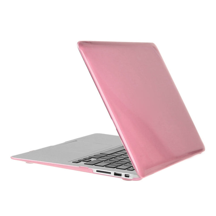 ENKAY for Macbook Air 11.6 inch (US Version) / A1370 / A1465 Hat-Prince 3 in 1 Crystal Hard Shell Plastic Protective Case with Keyboard Guard & Port Dust Plug(Pink)