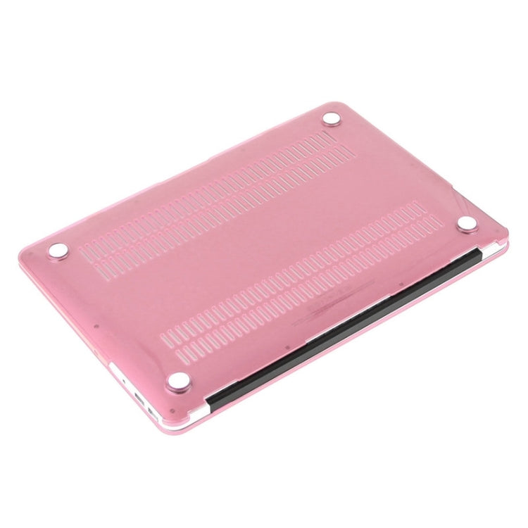 ENKAY for Macbook Air 11.6 inch (US Version) / A1370 / A1465 Hat-Prince 3 in 1 Crystal Hard Shell Plastic Protective Case with Keyboard Guard & Port Dust Plug(Pink)