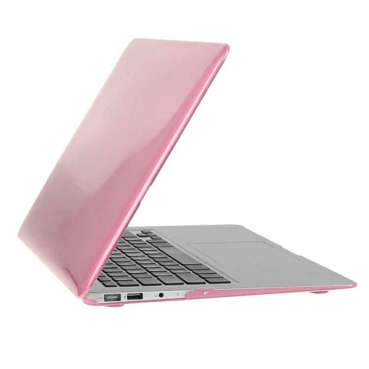 ENKAY for Macbook Air 13.3 inch (US Version) / A1369 / A1466 Hat-Prince 3 in 1 Crystal Hard Shell Plastic Protective Case with Keyboard Guard & Port Dust Plug(Pink)