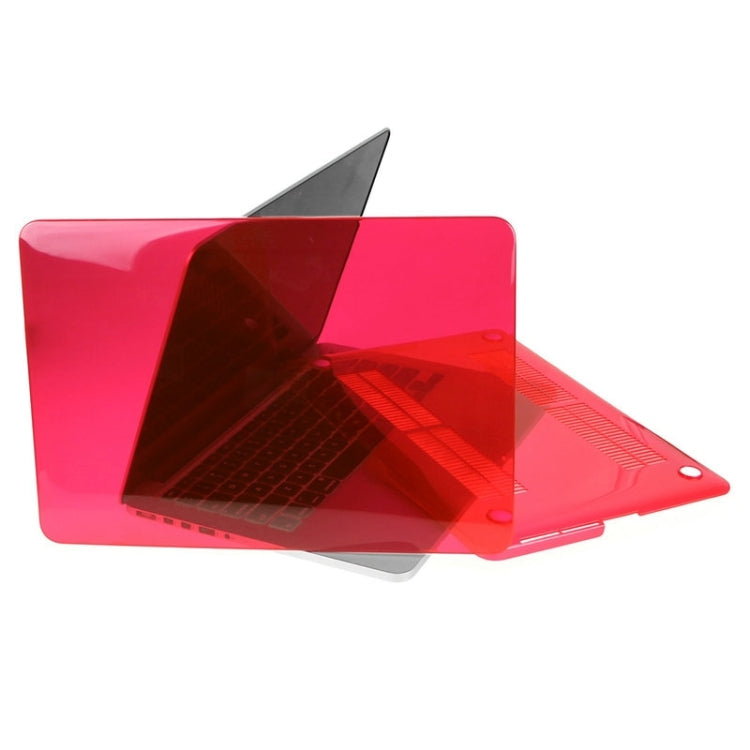 ENKAY for Macbook Pro Retina 15.4 inch (US Version) / A1398 Hat-Prince 3 in 1 Crystal Hard Shell Plastic Protective Case with Keyboard Guard & Port Dust Plug(Red)