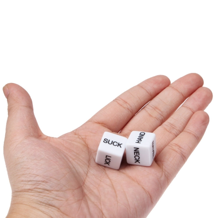 2 PCS Sexy Dice Bachelor Party Game / Novelty Gift Bedroom Toy for Lover, Size: 15mm x 15mm x 15mm, Size: 15mm x 15mm x 15mm 2 PCS
