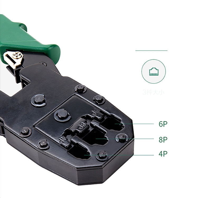 Multi Tool RJ45 RJ12 RJ11 Wire Cable Crimper Crimp PC Network Hand Tools(Green)