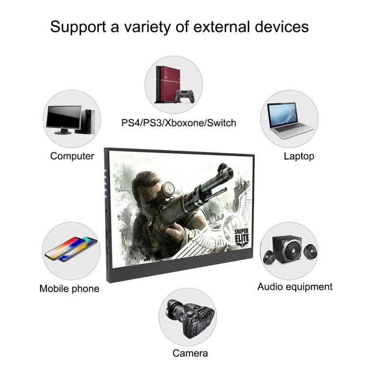 15.6 inch 1080P LED Portable Display Support HDR, 15.6 inch 1080P