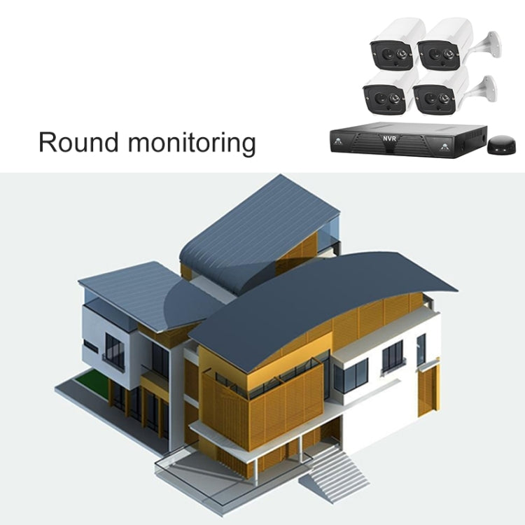 N4B7M 4Ch 960P P2P ONVIF 1.3 Mega Pixel IP Camera NVR Kit, Support Night Vision / Motion Detection, IR Distance: 20m, N4B7M/Kit