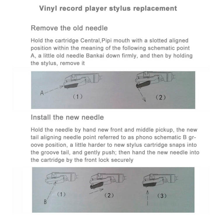 Stereo stylus Needle for Vinyl LP USB Turntable