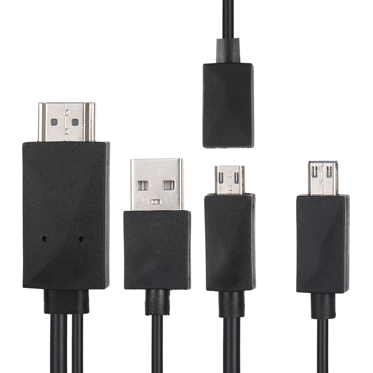 1.8m Multi Use Micro USB MHL to HDMI HDTV Adapter Cable, Support 1080P Full HD Output(Black)