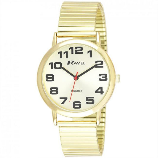 Ravel Ravel Mens Watch Gilt Expander Strap Watch R0208.05.1s