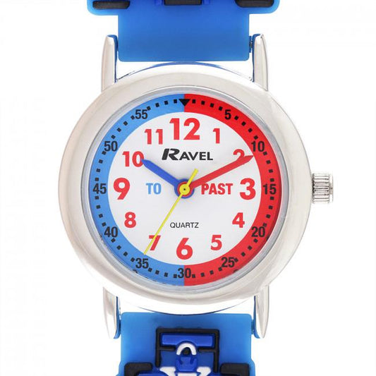 Ravel Ravel Children Boys 3D Cartoon Time Teacher Watch Rally Racing Car R1513.86