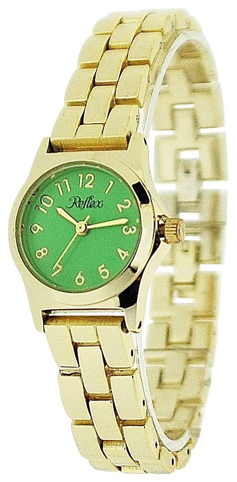Reflex Reflex Ladies Metal Analogue Green Dial & Yellow Tone Metal Bracelet Strap Watch LB106