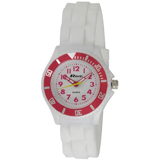 Ravel Ravel Children's  Sports Silicon Sports Watch White R1802.4