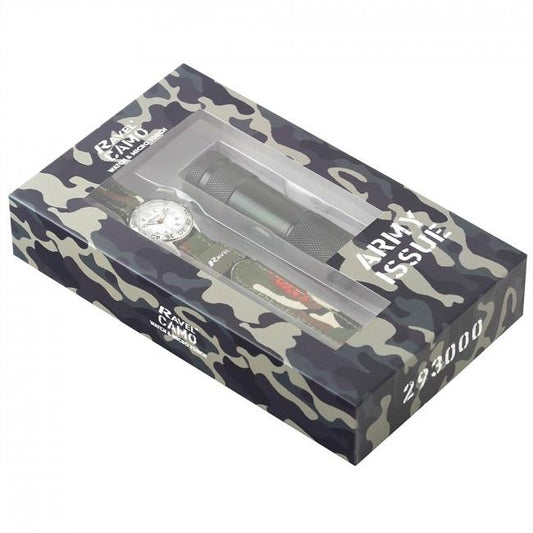 RAVEL R4403 RAVEL CAMO KIDS WATCH & TORCH SET